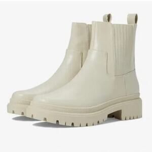 Abercrombie & Fitch Lorice Cream Womens Ankle Boots Size 8.5